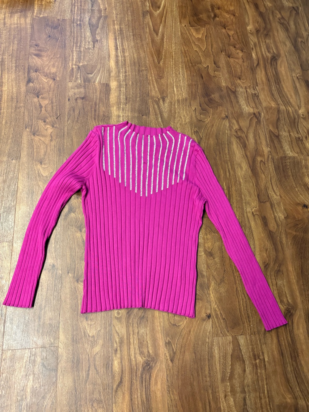 INC International Concepts Fuchsia Pink Ribbed Long Sleeve Sweater XL